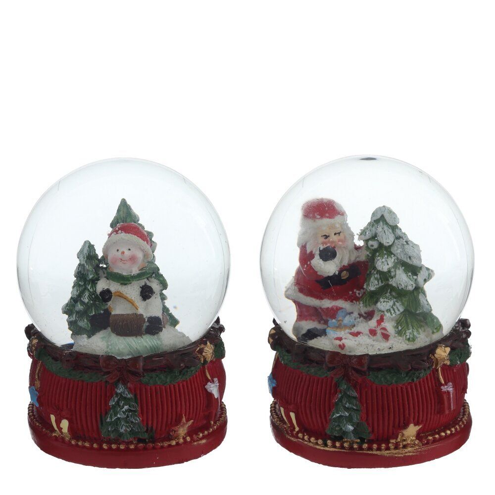 GAEM Фигурка декоративная "Дед Мороз/Снеговик" в стекл шаре, L6 W6 H8,5 см, 2в.