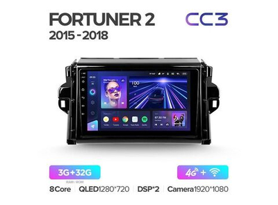 Магнитола Teyes CC3 3-32 Toyota Fortuner 2 2015 — 2020 9.0"