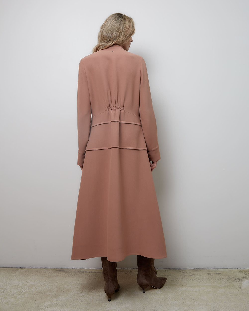 Платье из вискозы Стелла Маккартни карамель