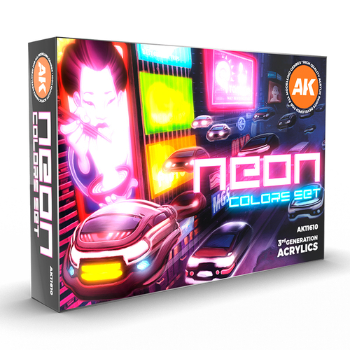 Набор акриловых красок AK Interactive Neon Colors Set