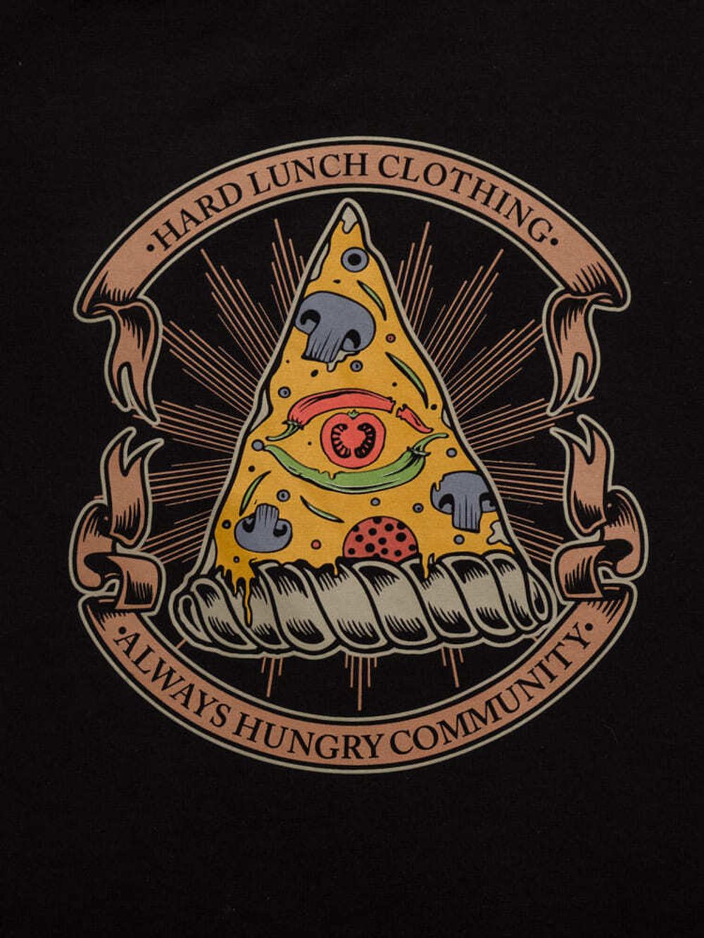 Толстовка Hardlunch Pizza eye черная