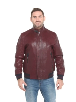 Мужская кожаная куртка / натуральная кожа ягненка / Турция