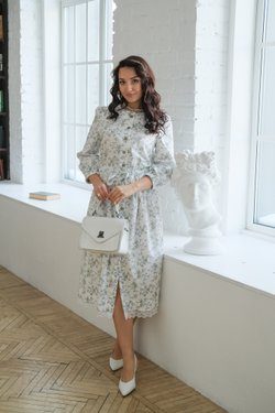 Платье из хлопка с цветами