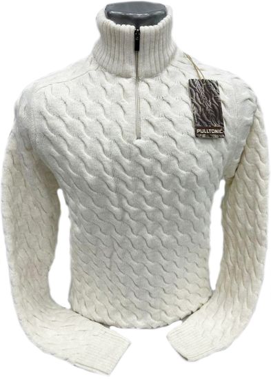 Pulltonic из шерсти и кашемира на коротком замке "ВОЛНА" Размеры (46-54)