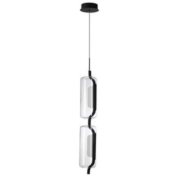 5003/20L L-VISION ODL23 465 черный матовый/прозрачный/стекло Подвес LED 20W 3000K KAVIA