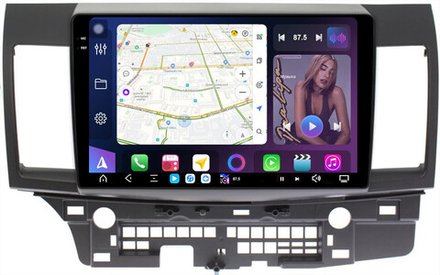 Магнитола для Mitsubishi Lancer X 2007-2016 - FarCar GX037M монитор 10.36" 2K QLED на Android 14, TS20, 6+128Гб, CarPlay, 4G SIM-слот