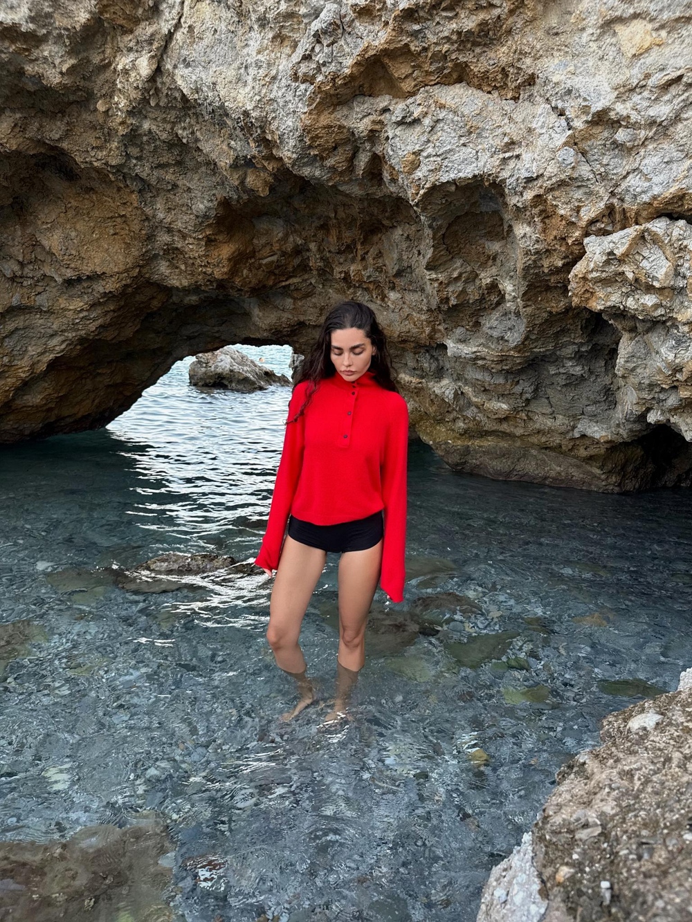 Свитер 100% Cashmere 01, Красный