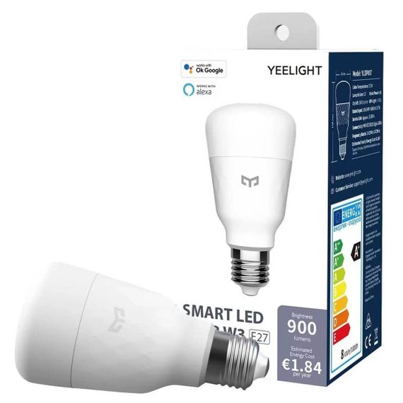 Лампа светодиодная диммируемая Yeelight E27 8W 2700K белая YLDP007