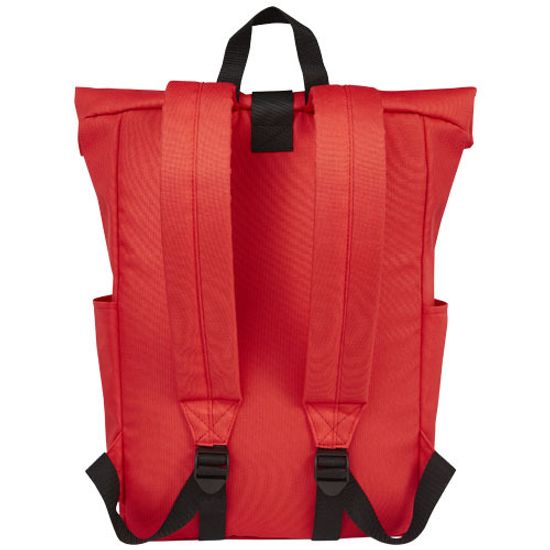 Рюкзак Byron 15,6" объемом 18 л со скручиваемым верхом, изготовленный из переработанного ПЭТ по стандарту GRS