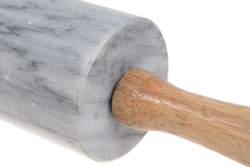Скалка из камня с деревянной подставкой 45х5 см