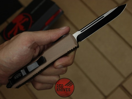 Нож Microtech Ultratech S/E - коричневая рукоять, стандартный черный клинок + запчасти RK-370