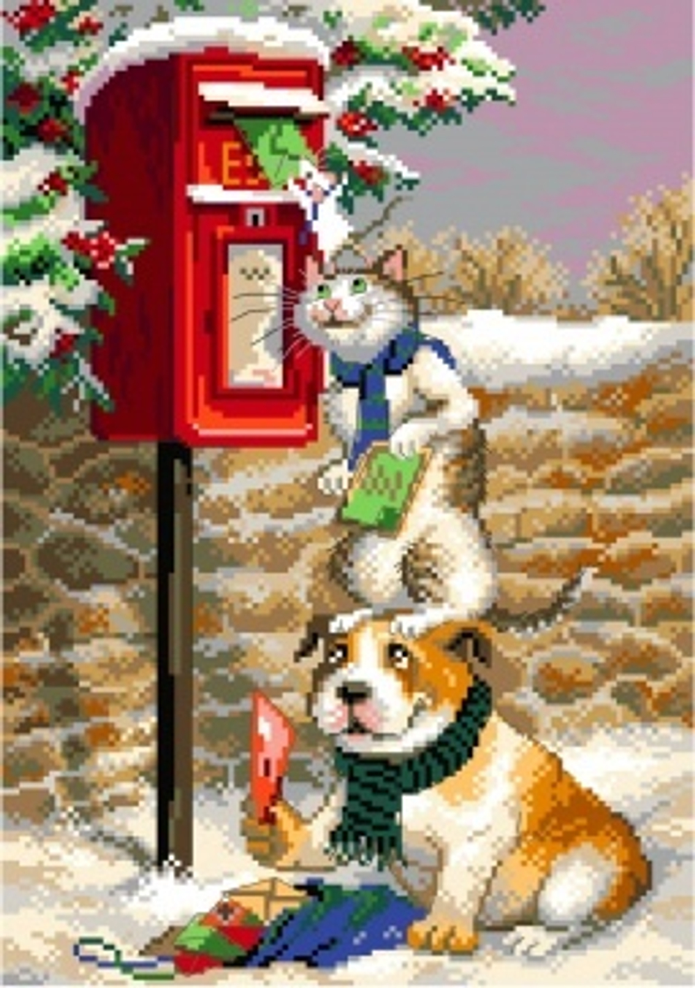 "Почтальоны"-1924 канва с рисунком