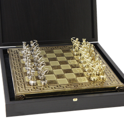 Manopoulos Шахматы с фигурами из бронзы Античные войны