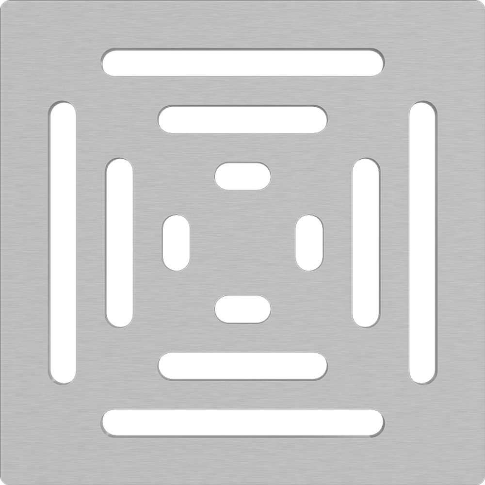 Решетка душевого трапа Alcadrain дизайнерская, из нержавеющей стали 102×102 мм (MPV012)