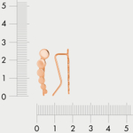 Серьги-зажимы женские без вставок из розового золота 585 пробы (арт. 22078)