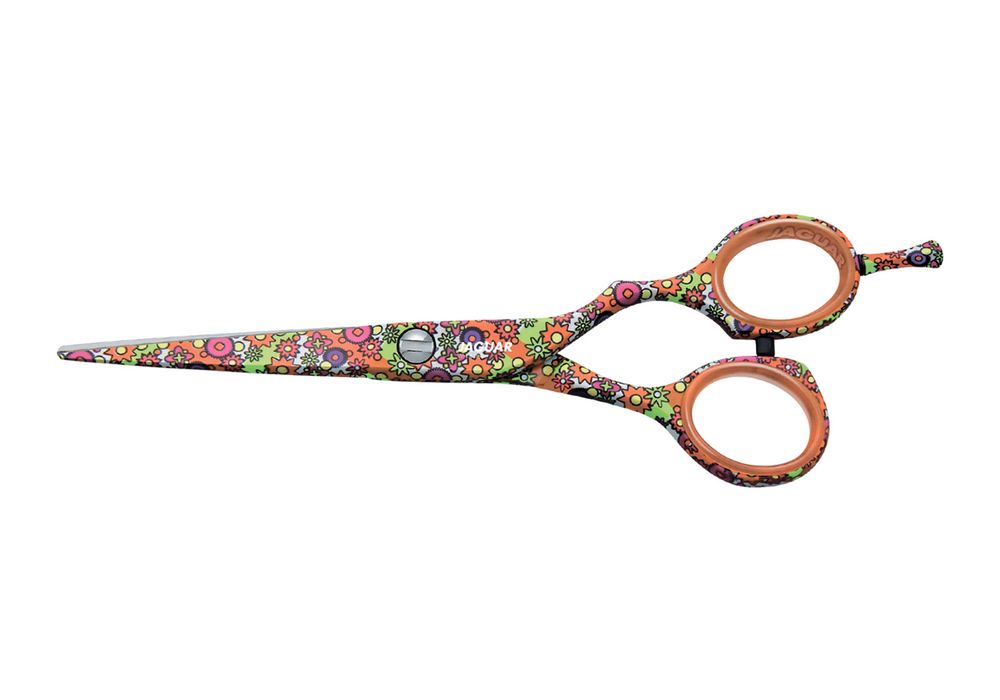 Ножницы прямые Jaguar White Line Flower Power 5.0"