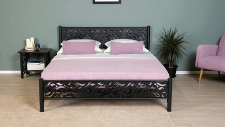 Кровать Форвард Парма 160*200, черный шагрень