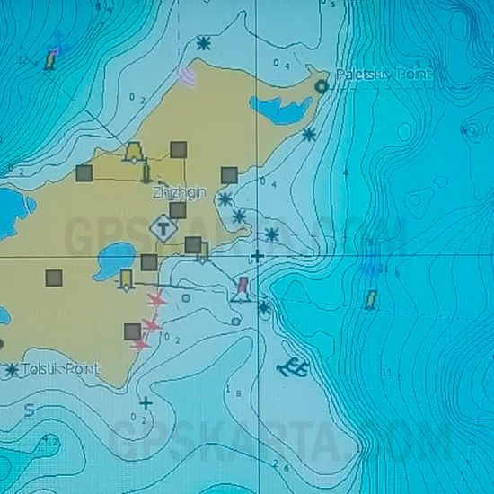 C-MAP 4D для Raymarine Белое, Баренцево, Карское море карта глубин RS-D202