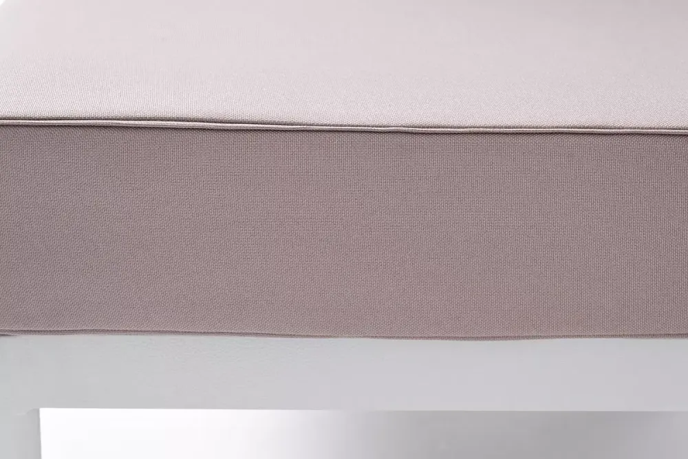 "Касабланка" угловой модуль плетеный из роупа, каркас алюминий светло-серый (RAL7035) шагрень, роуп серо-коричневый 23мм, ткань Neo ash