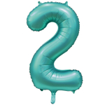 Шар фольгированный Цифра 2 105 см (Сине-Зелёный)