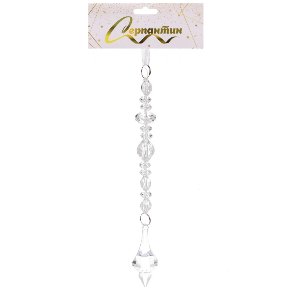 Подвеска «Элегантная льдинка» 23 см, Прозрачный