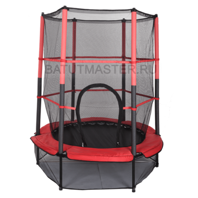 Батут с сеткой, диаметр 4,6 фт, красно - черный