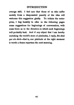 Conversational Openings and Endings. Some Hints for Playing the Game of Small Talk and Other Society Pastimes | Hugh Bell
