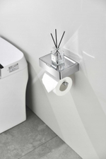 Настенный бумагодержатель плоский Grocenberg AC0050 (Хром)