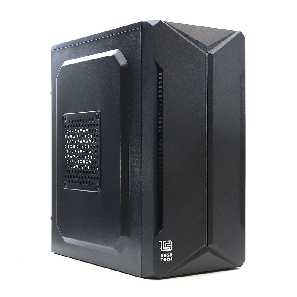 Корпус BaseTech M3403, Без БП, mATX, чёрный, 2xUSB2 (BT-M3403-B)