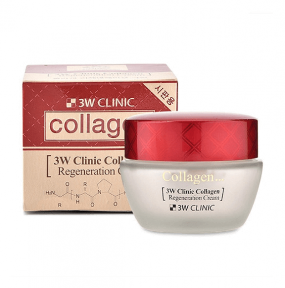 3W CLINIC Collagen Regeneration Cream Восстанавливающий крем для лица с коллагеном
