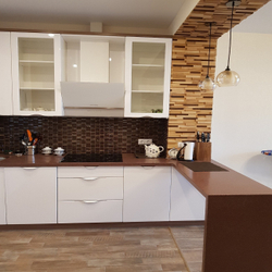 Деревянная мозаика для стен Wood Mosaic Дуб Сланец микс