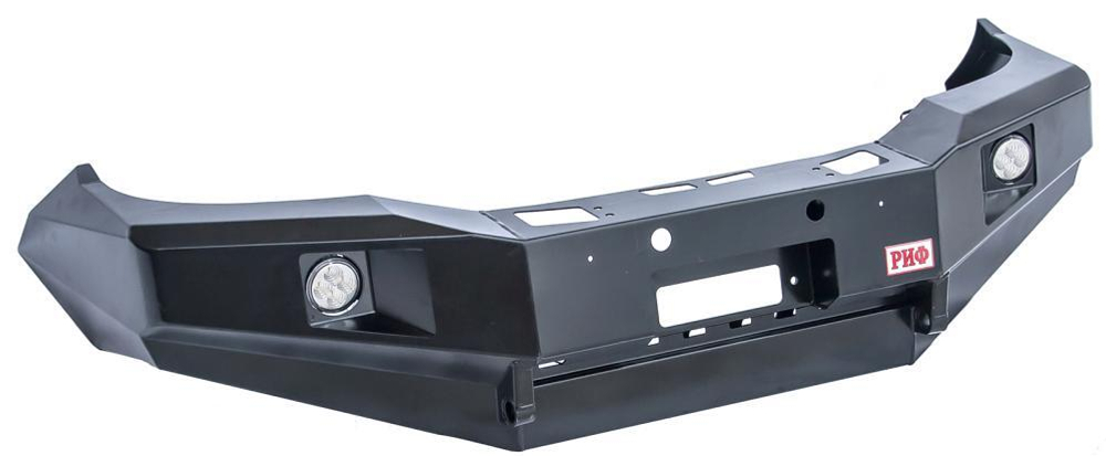 Бампер силовой передний Toyota Hilux 2012-2014 с доп. фарами и защитой бачка омывателя, на рестайлинг РИФ