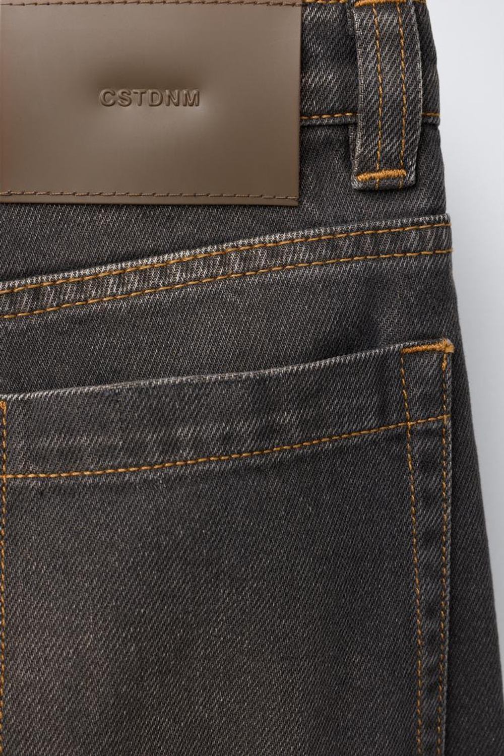 ZARA ДЖИНСЫ SKATER OVERDYE, КОРИЧНЕВЫЙ