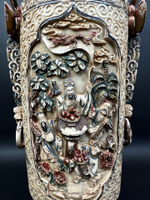 Большая изысканная резная ваза из кости