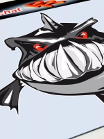 Наклейка - Пиранья