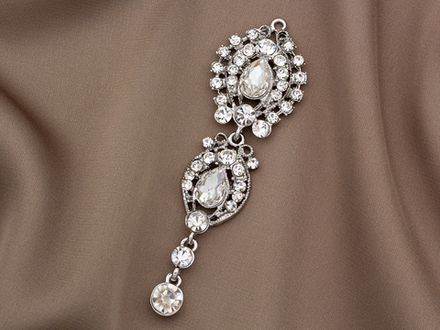 Коннектор-подвеска 81,5мм, со стразами (для тики)