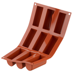 Форма силиконовая для приготовления пирожных и конфет midi buche, 17х30 см