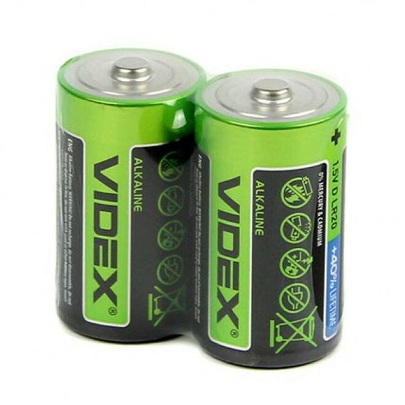 Батарейка алкалиновая D Videx LR20