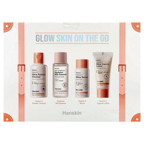 Hanskin, On the Go, для сияющей кожи, набор из 4 предметов