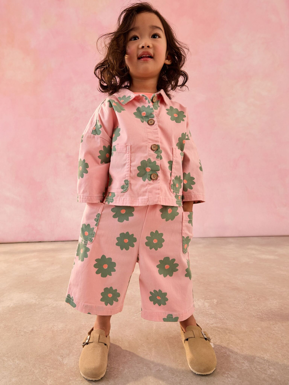 Комплект из трех предметов для девочки Next AC9-251, Розовый, Хаки