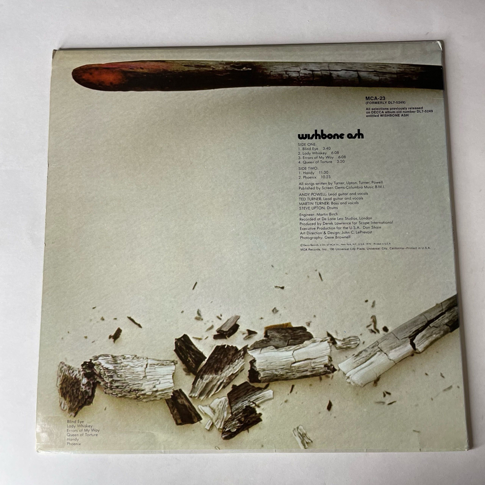 Винтажная виниловая пластинка LP Wishbone Ash Первый Альбом (США 1970)