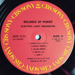 Винтажная виниловая пластинка LP Electric Light Orchestra Balance Of Power (Japan 1986) (Obi) Sorrow About To Fall