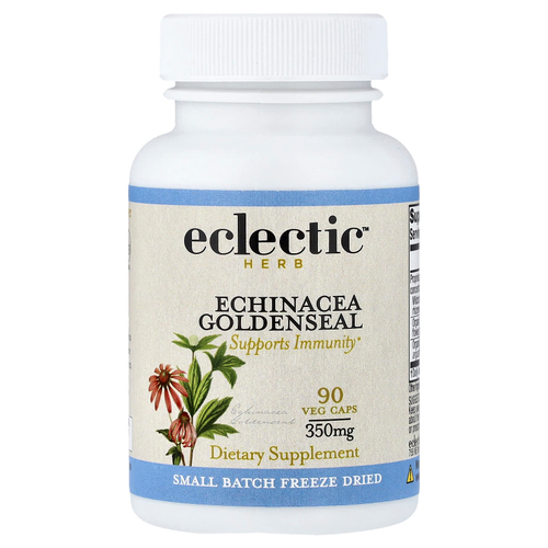 Eclectic Herb, эхинацея и желтокорень, 90 вегетарианских капсул