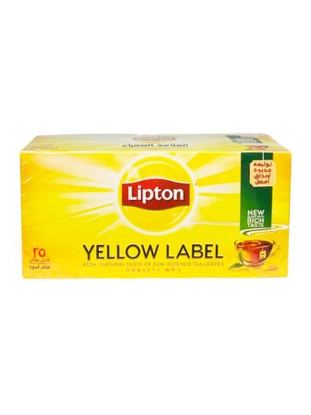 Чай черный Lipton Yellow label в пакетиках, 25 шт