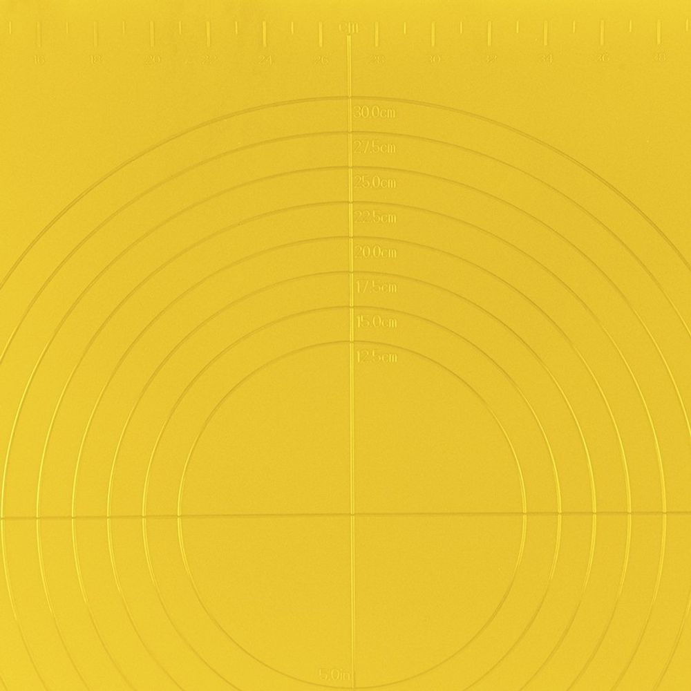 Силиконовый коврик для теста с мерными делениями Foss SS-KM-SLC-YEL, 37.7 х 57.4 см, желтый