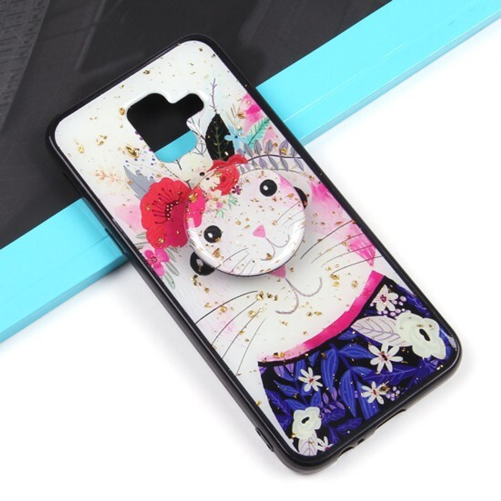 Чехол ТПУ с попсокетом для Samsung Galaxy A6 (2018), 010896