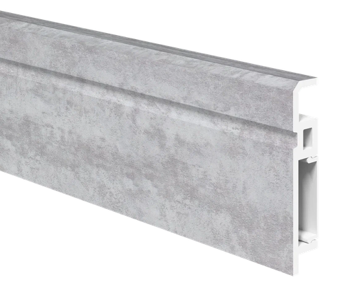 Напольный плинтус ПВХ Foresta Aviv Бетон Бенан FA 009 2000х70х13 мм