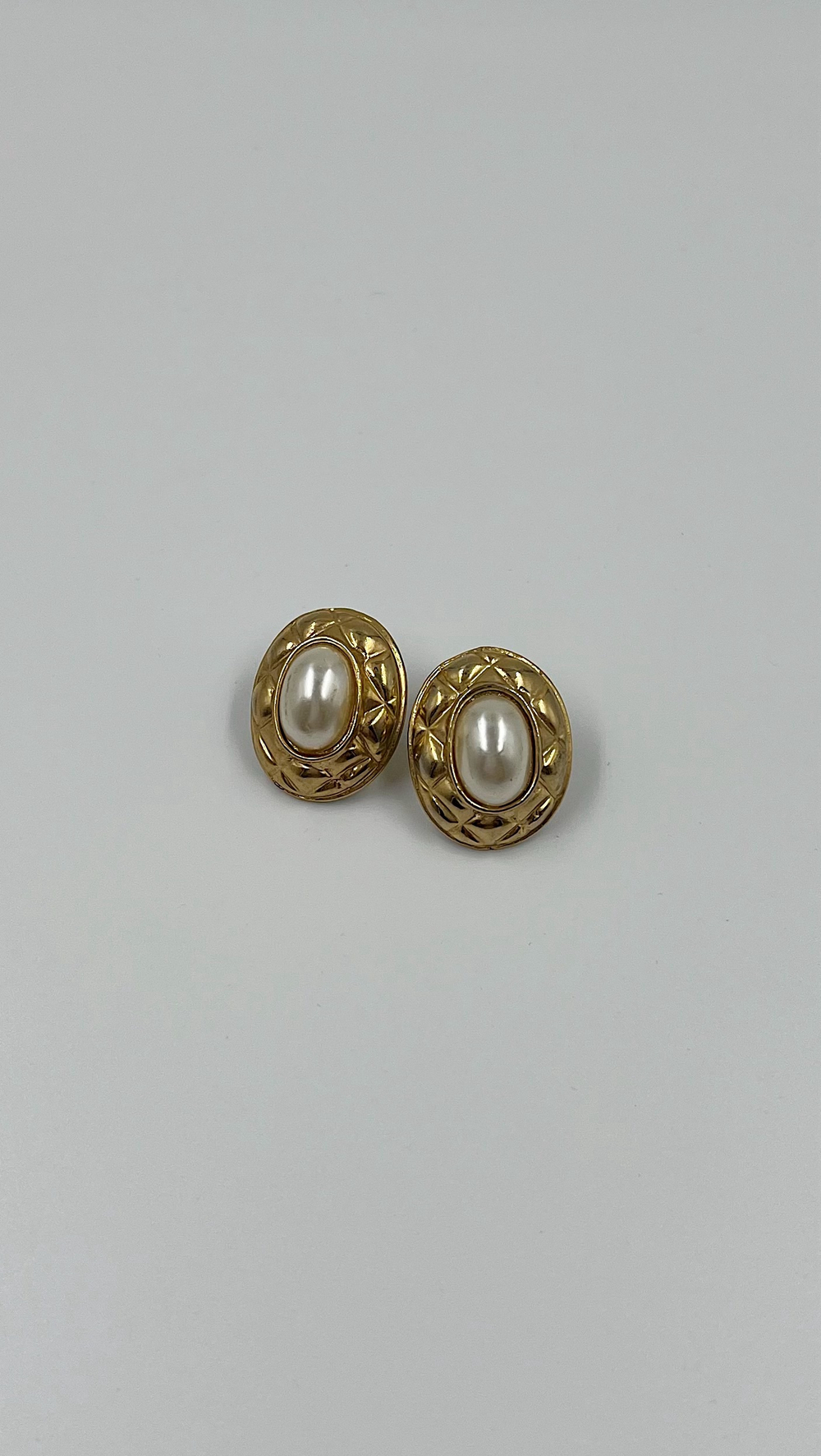 Серьги жемчужные овальные