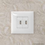 USB зарядное устройство в стену, "Avanti", "Белое облако"