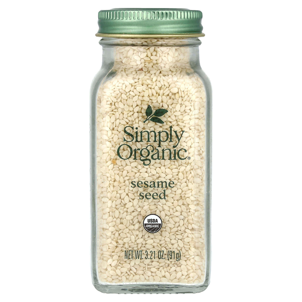 Simply Organic, Семена кунжута, 91 г (3,21 унции)